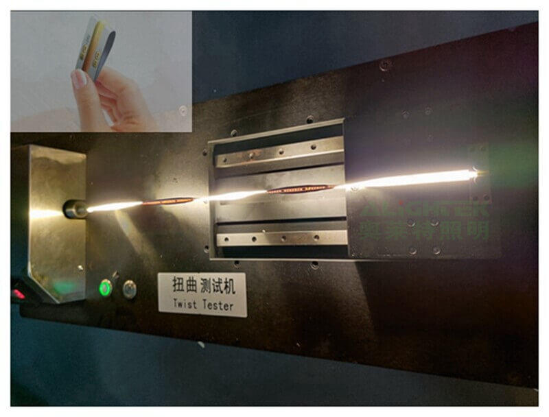 bent testing COB LED strip lights.jpg