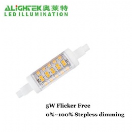 5W LED R7S Dimmable Flicker Free