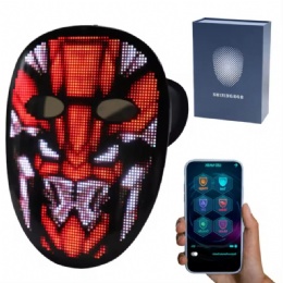 Wifi App Control and Programmable LED Mask for Halloween